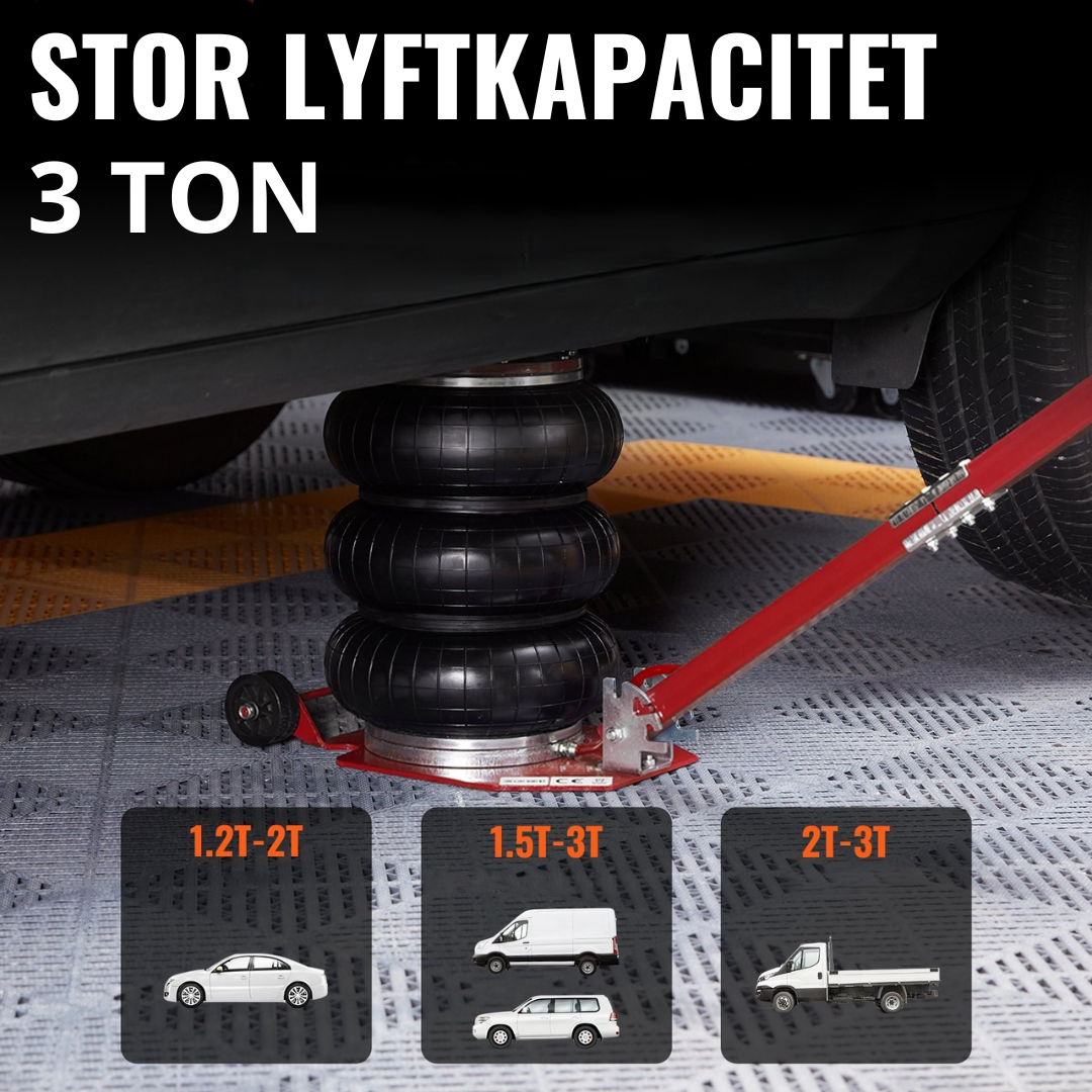 Ilmatyynyn nostovoima 3 tonnia säädettävällä kahvalla