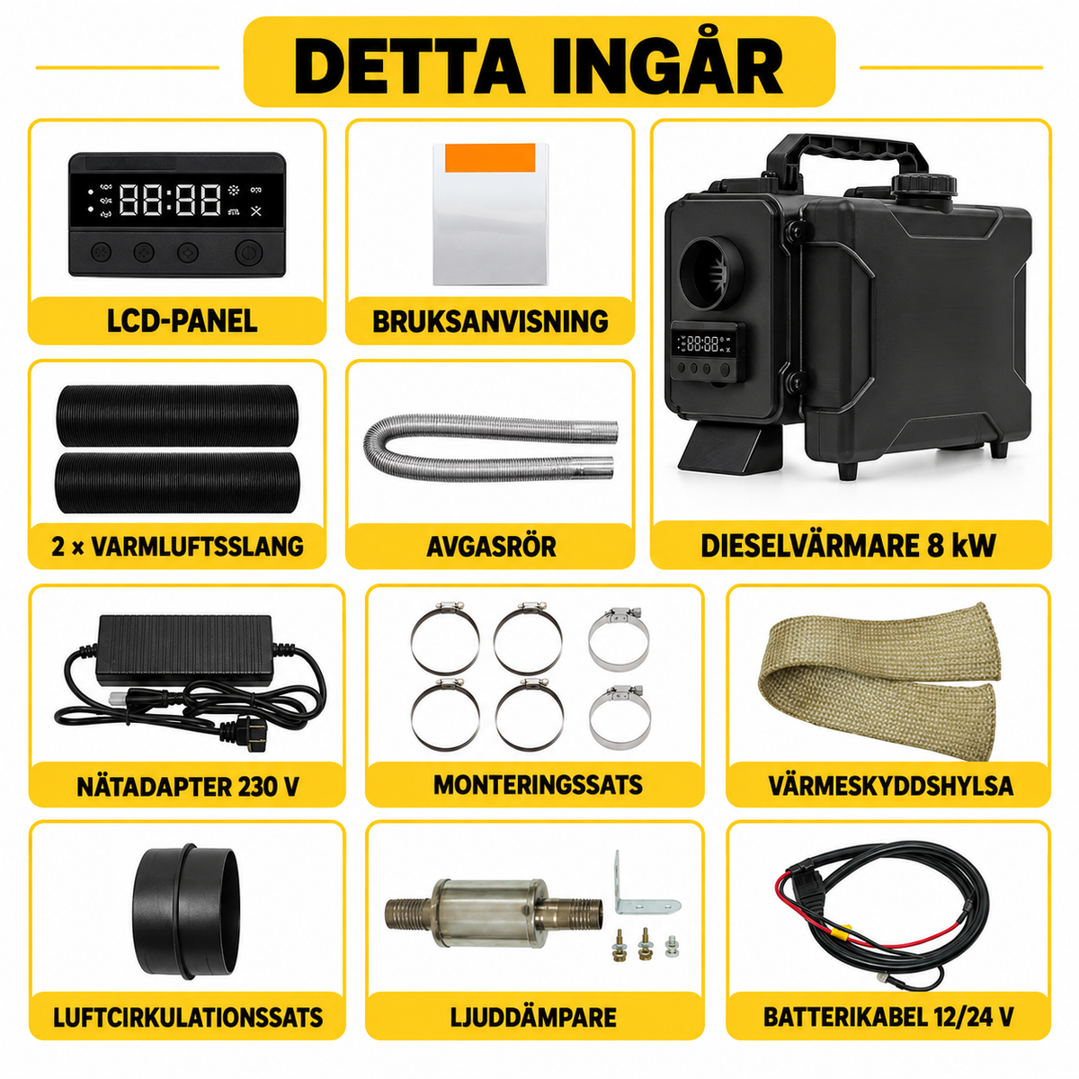 Dieselvärmare 8kW SIM-Kort fjärrstyrning UTFÖRSÄLJNING