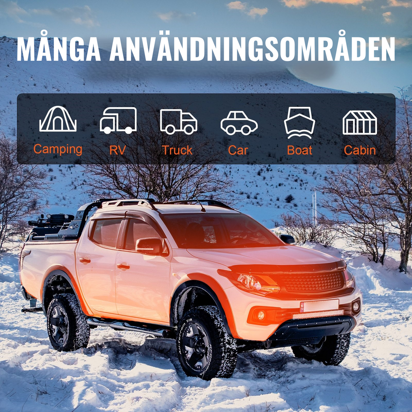 Dieselluftvärmare 8KW, 12V PAKET allt-i-ett LCD-skärm + Fjärrkontroll