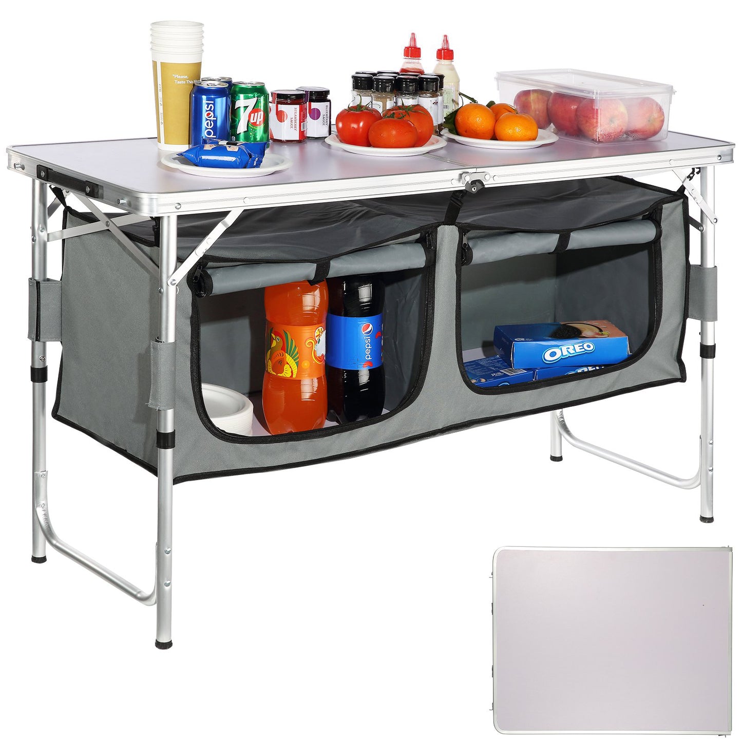 Hopfällbart campingskåp