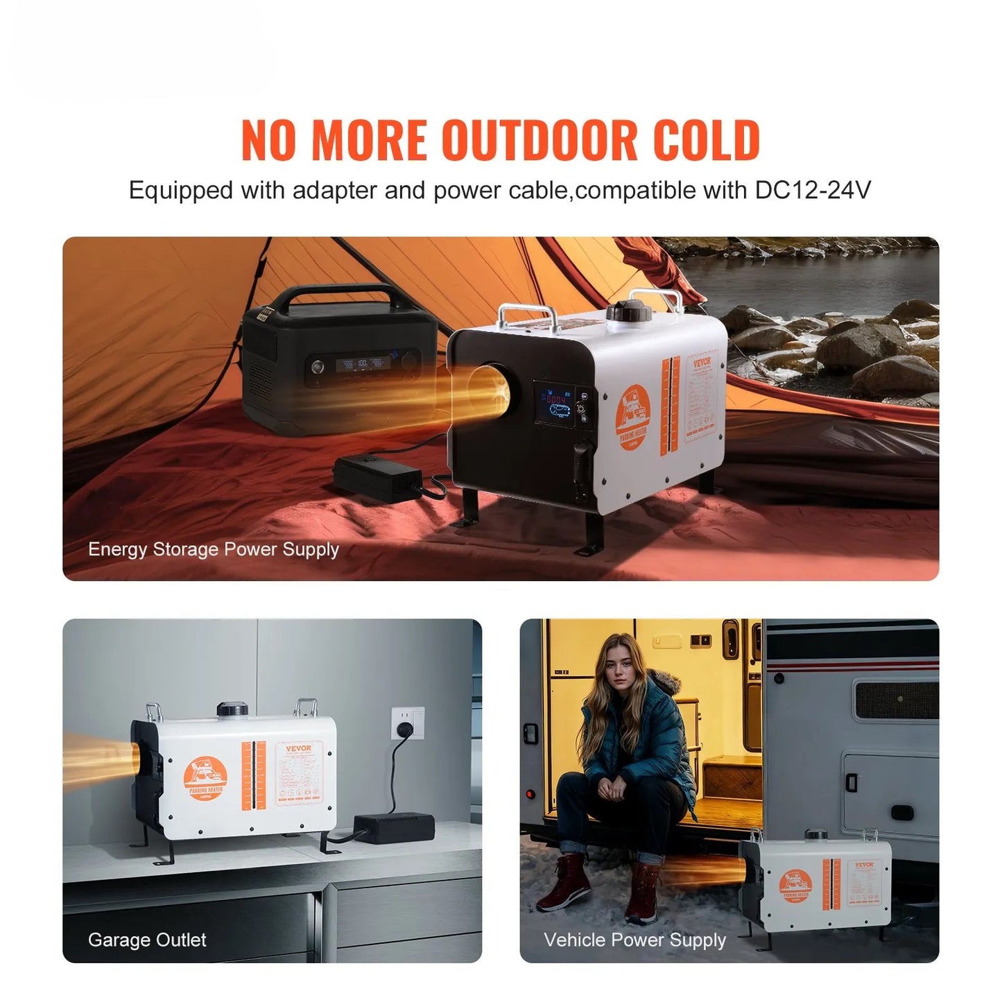 Dieselvärmare 8 kW - BLUETOOTH - CO Larm 12v & 220v