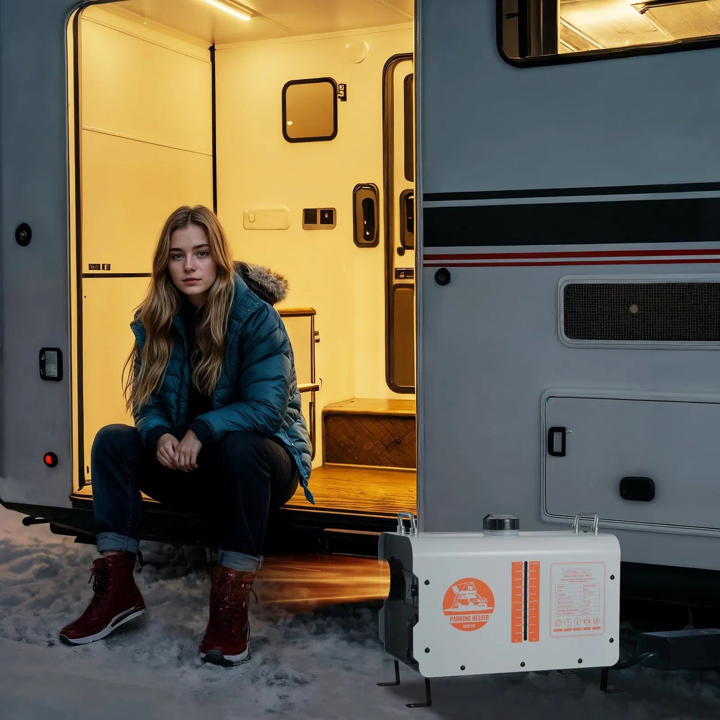 Dieselvärmare 8 kW - BLUETOOTH - CO Larm 12v & 220v