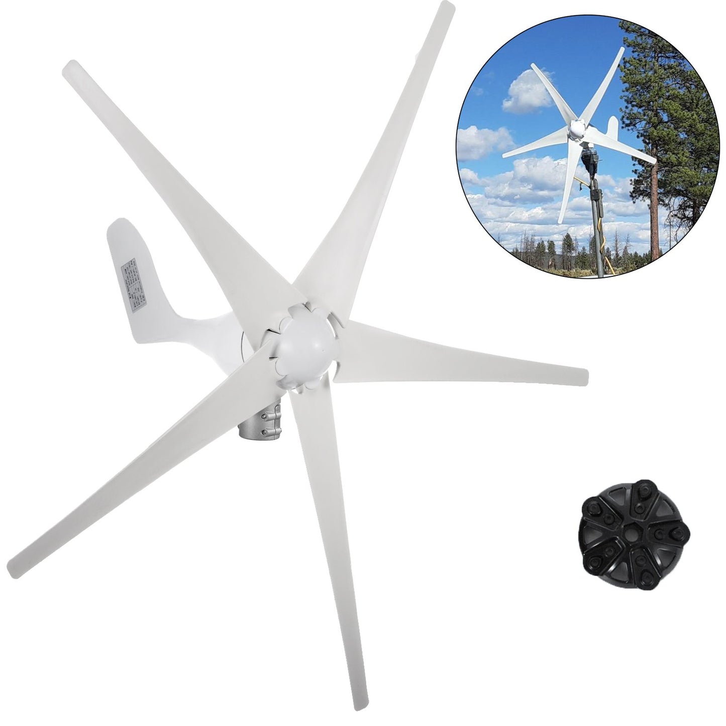 Tuuliturbiinipaketti 5 lapaa, MPPT-säädin 500 W