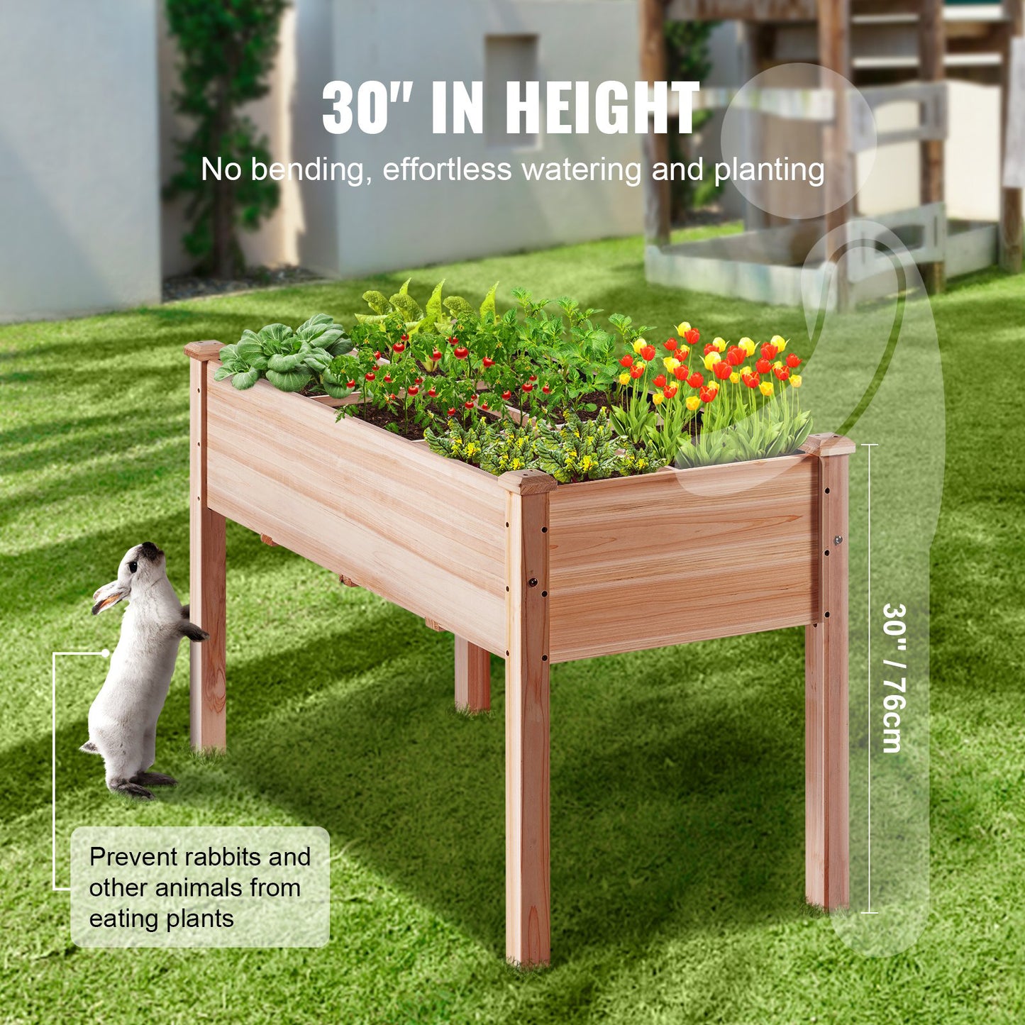 Upphöjd planteringslåda 120 cm