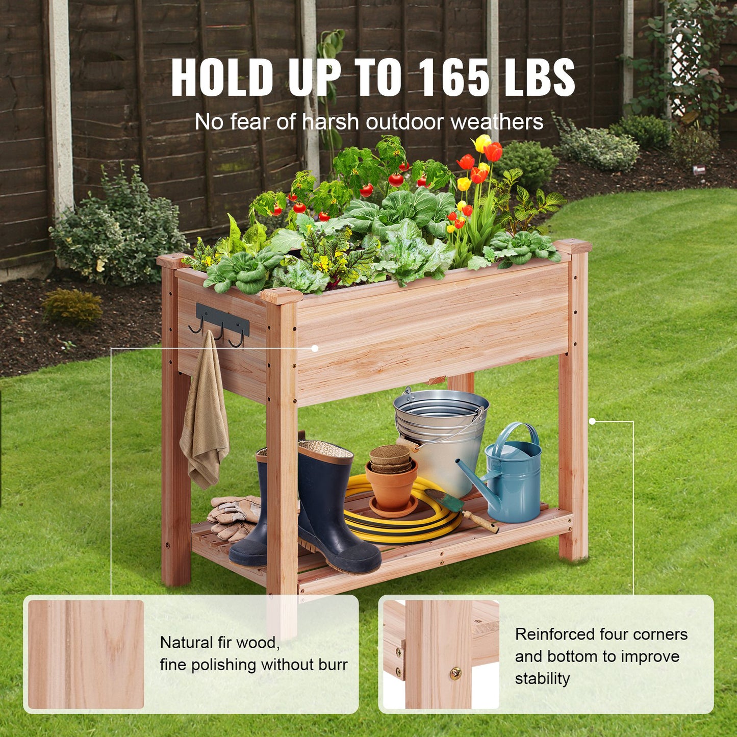 Upphöjd planteringslåda 86 cm