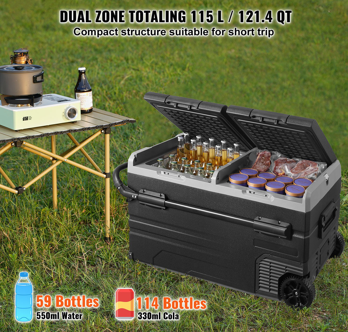 MEGA 115 Liter Kyl/Frys 2 Fack / 2 Temperaturer - Bluetooth App styrning