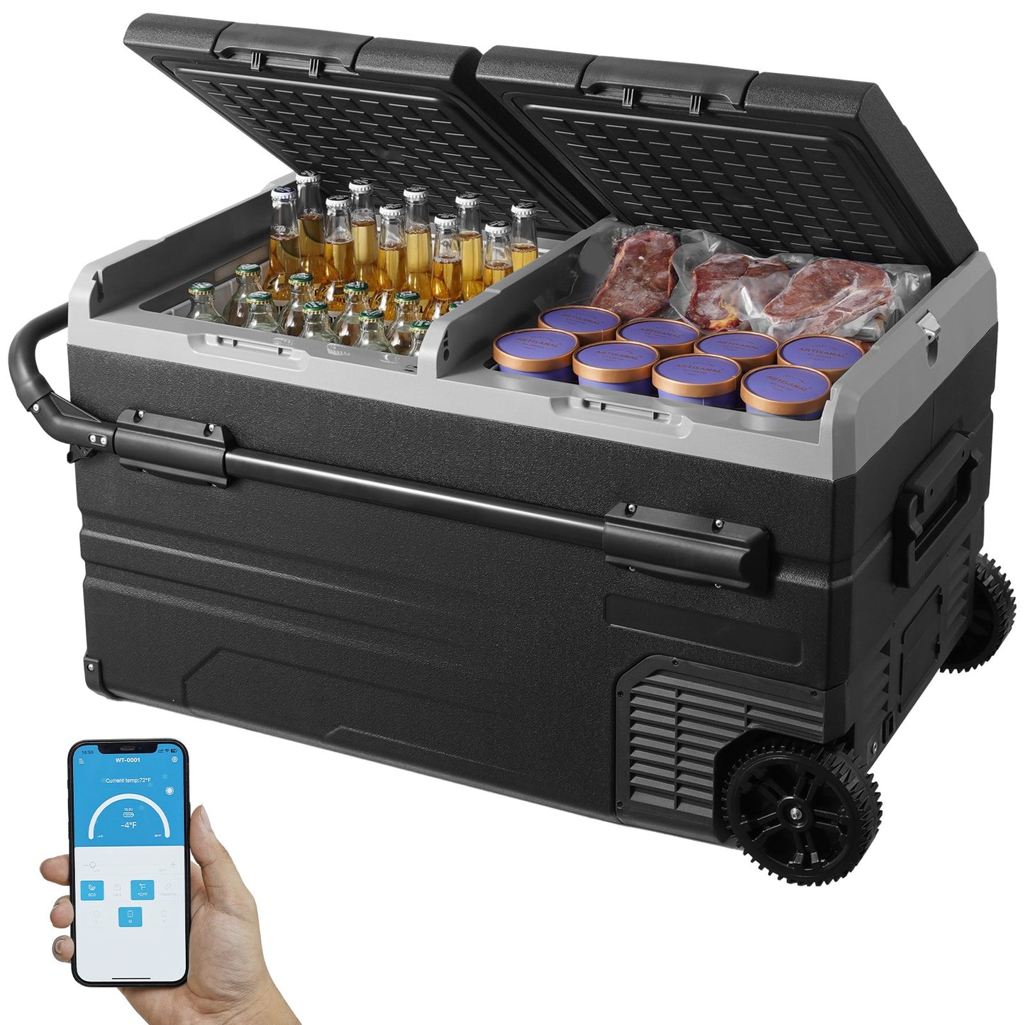 MEGA 115 Liter Kyl/Frys 2 Fack / 2 Temperaturer - Bluetooth App styrning