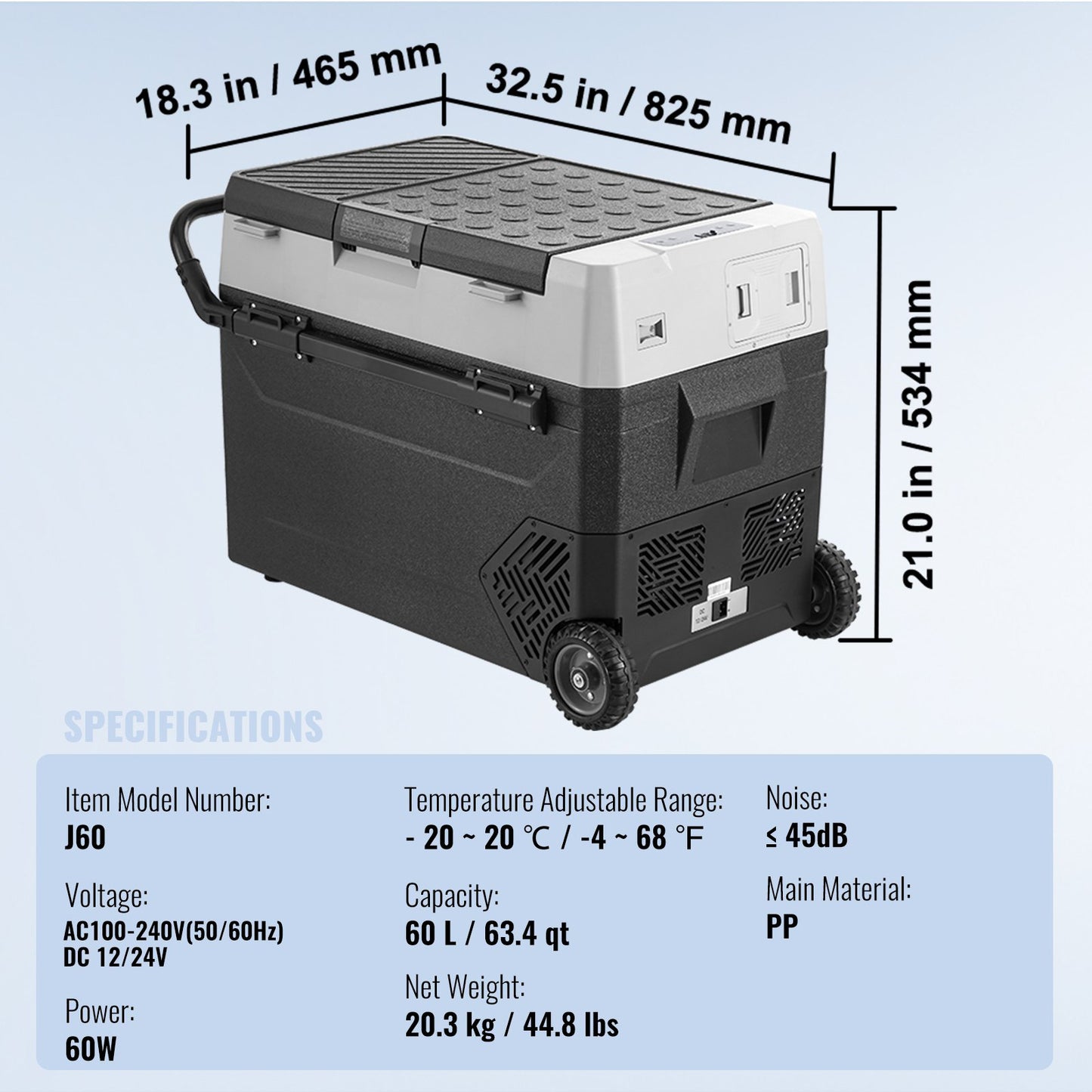 60 litran jääkaappipakastin