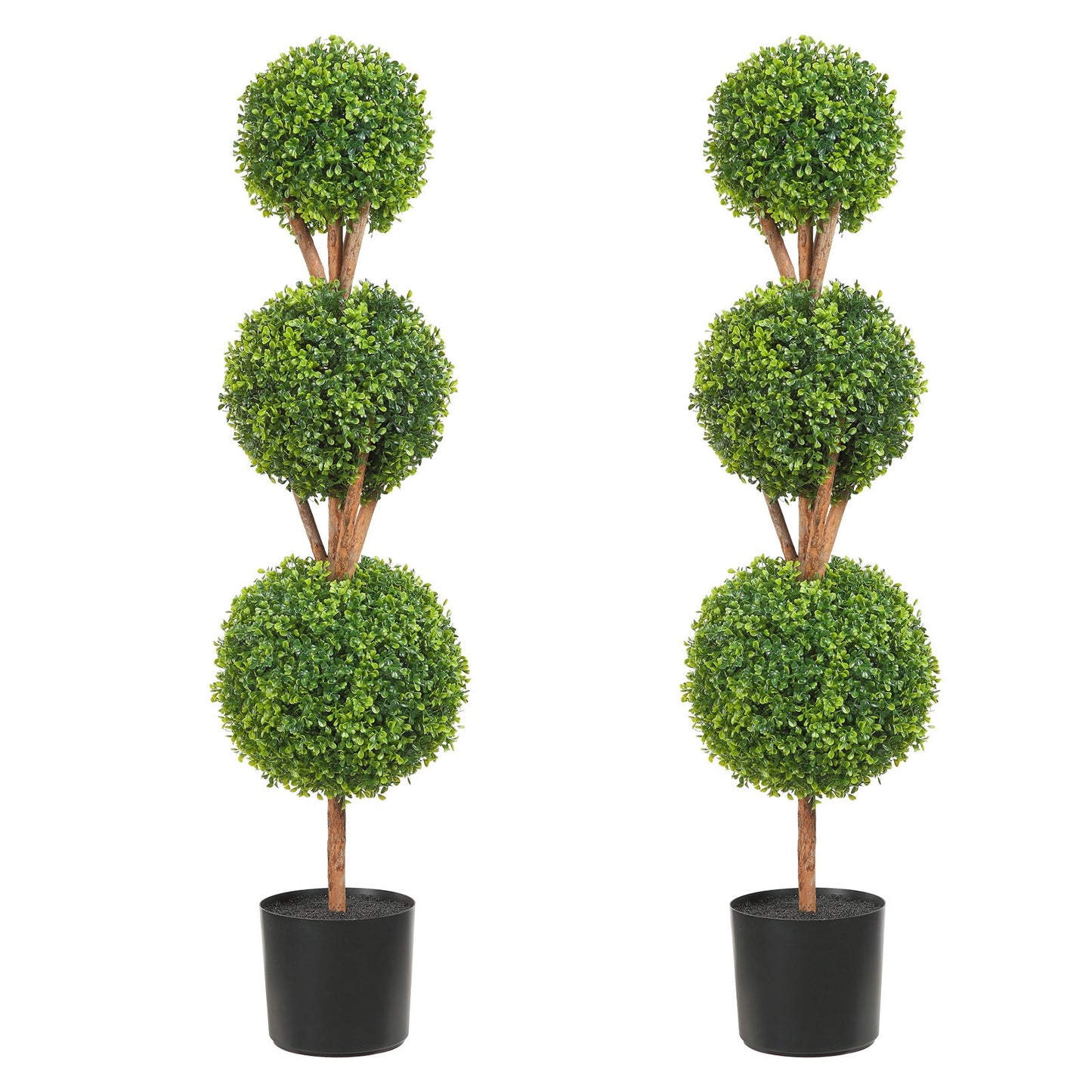 Konstgjord växt Buxbomsträd - 122 cm - 2-pack