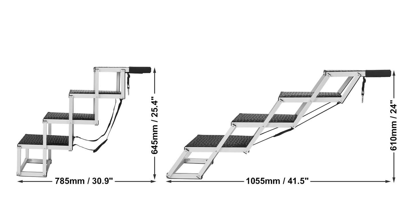 Hundtrappa för bil - 64,5 cm