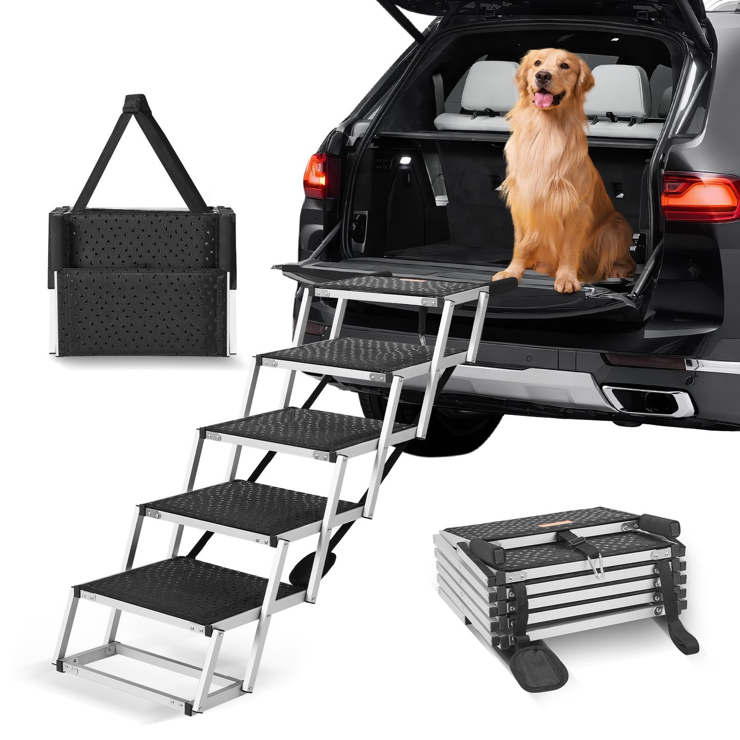 Hundtrappa för bil - 81 cm
