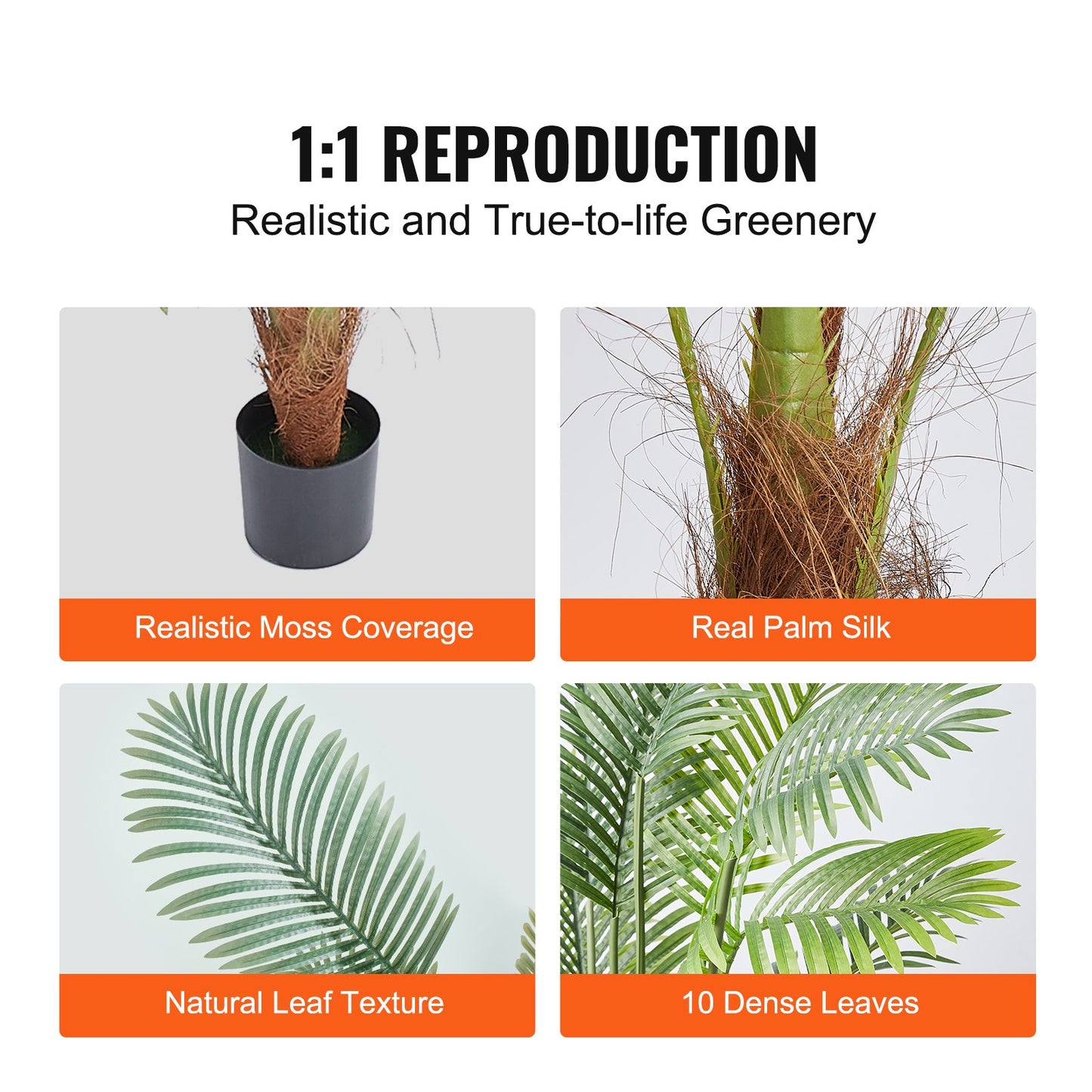 Konstgjord växt Betelpalm - 1,2 m - 2-pack
