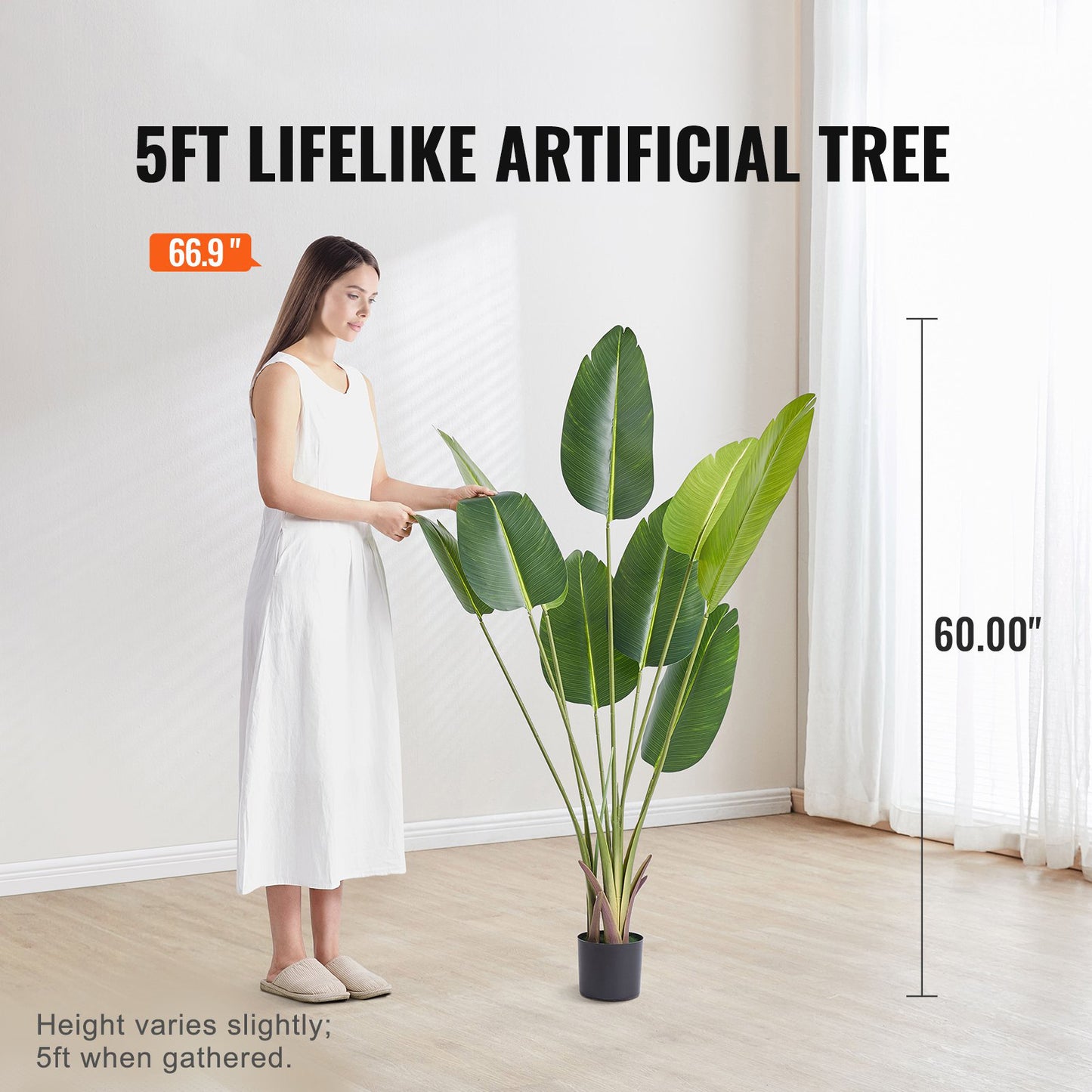 Konstgjord växt Palm Strelitzia - 1,5 m