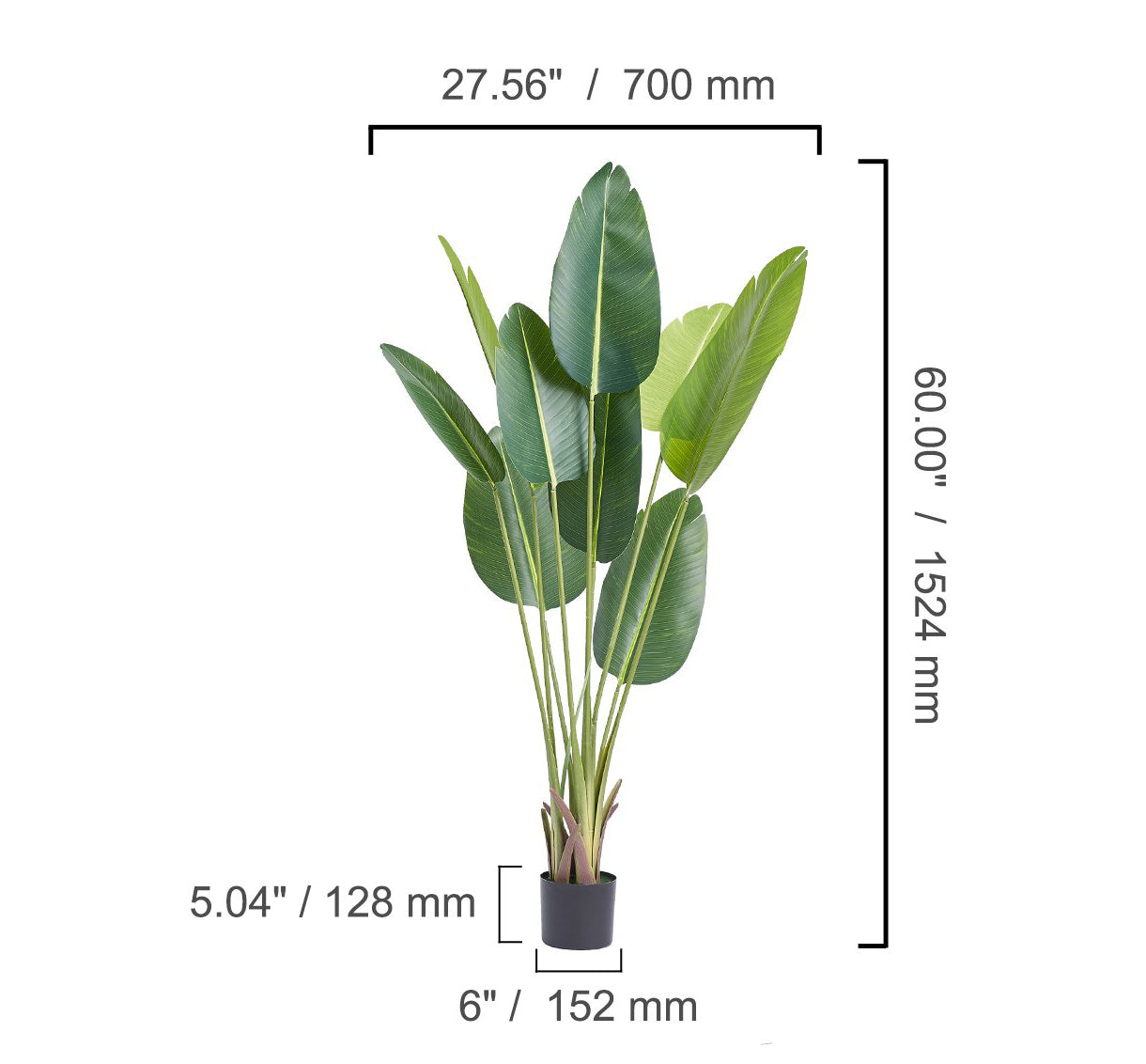 Konstgjord växt Palm Strelitzia - 1,5 m