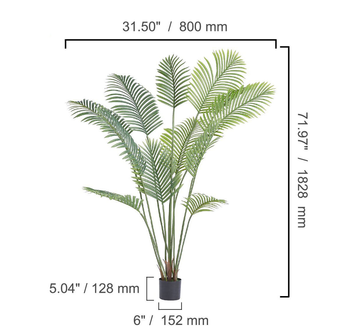 Konstgjord växt Betelpalm - 1,8 m
