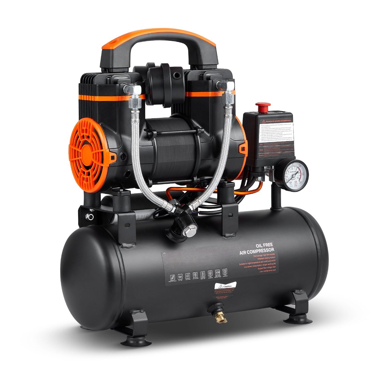 Luftkompressor 8L, Ultra tyst oljefri