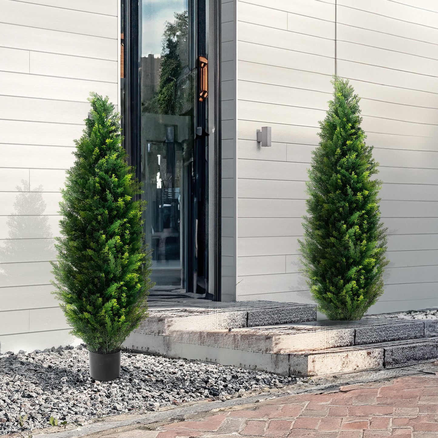 Konstgjord växt Cederträd 122 cm - 2-pack