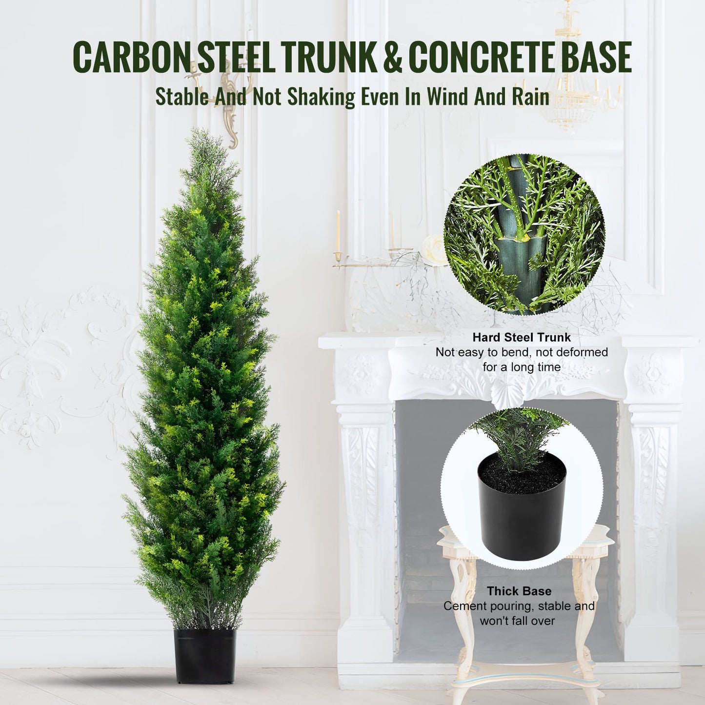 Konstgjord växt Cederträd 152 cm - 2-pack