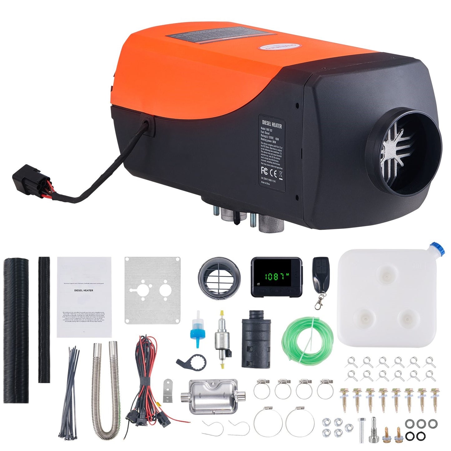 Diesel-ilmalämmitin 8 kW, Asennuspaketti