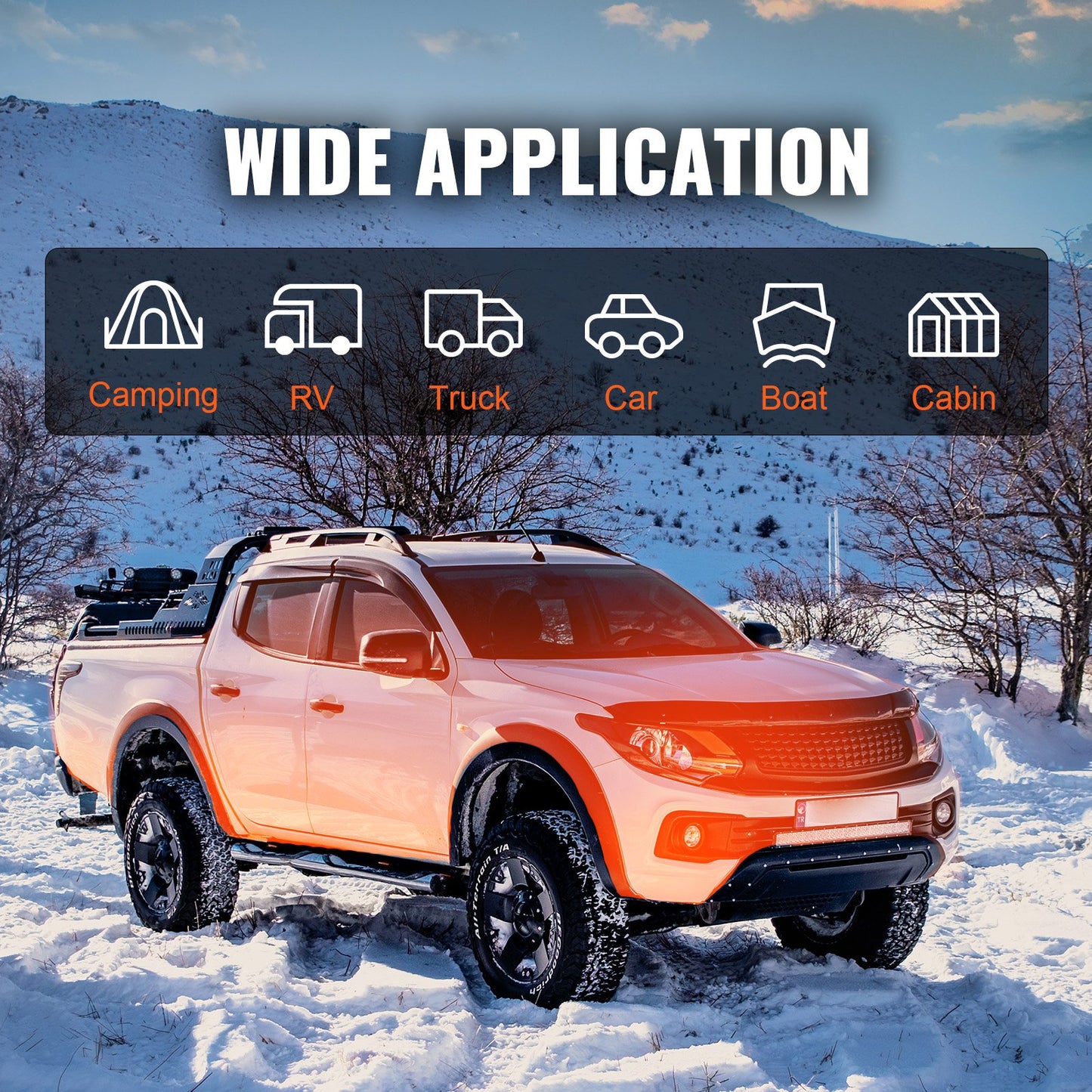 Diesel-ilmalämmitin 8 kW, 12 V kannettava - BLUETOOTH