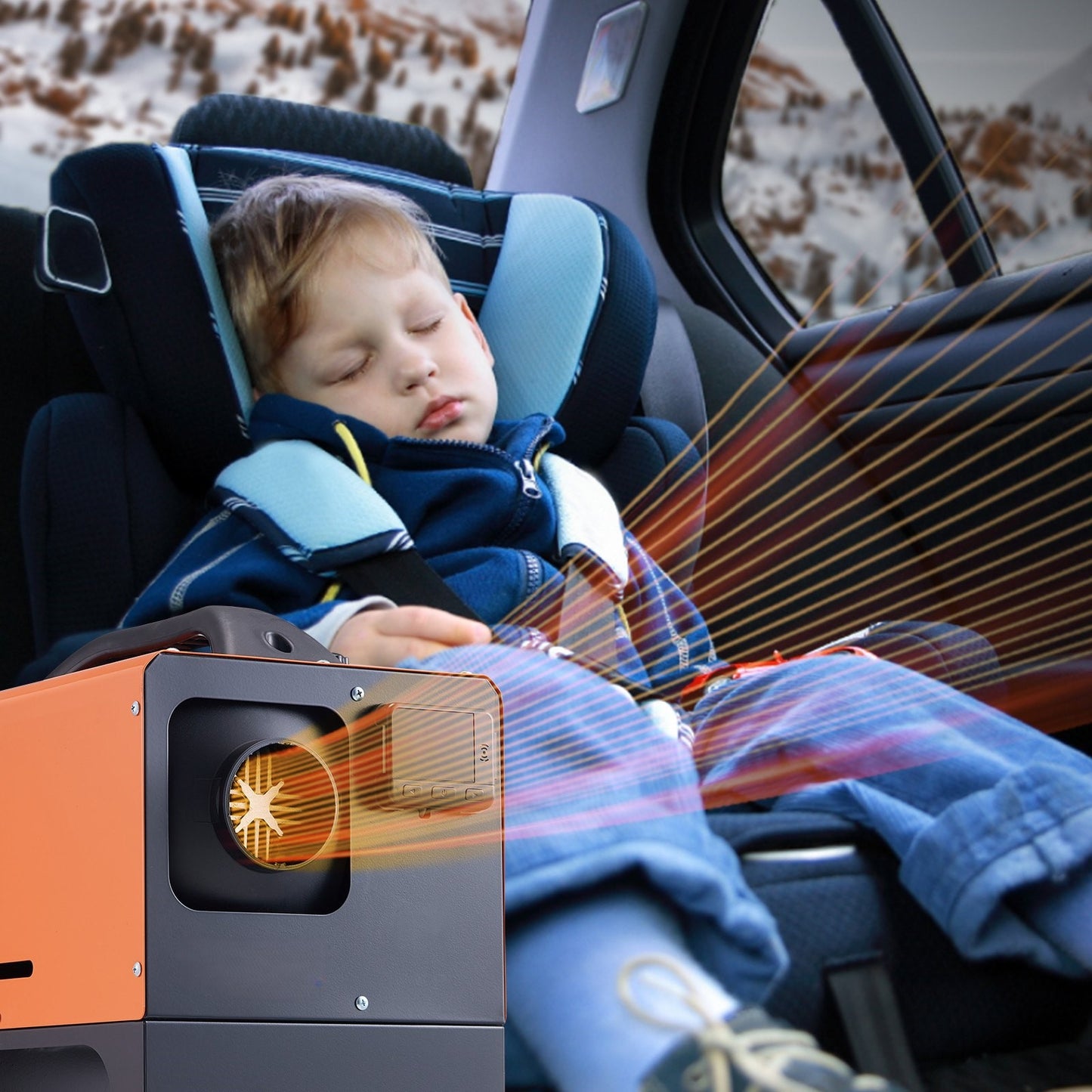 Diesel-ilmalämmitin 8 kW, 12 V kannettava - BLUETOOTH