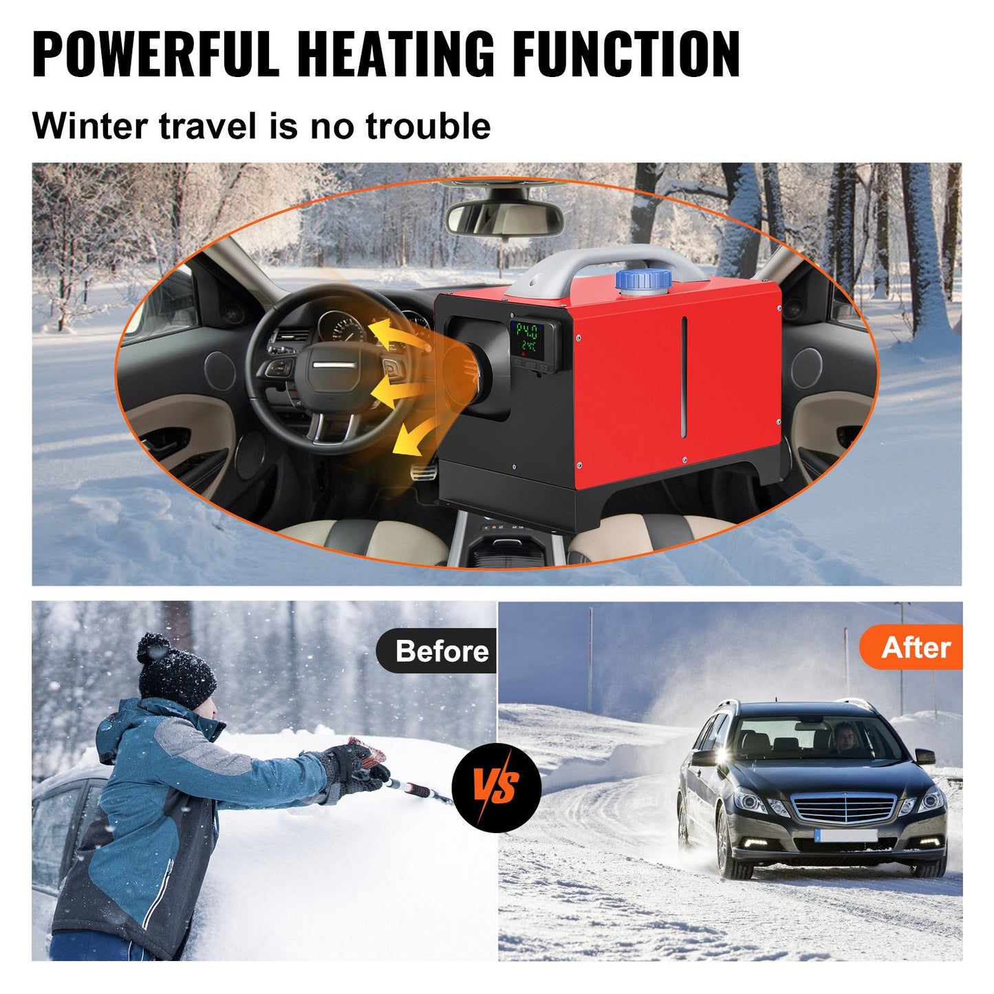 Diesel-ilmalämmitin 5 kW, 12 V kannettava