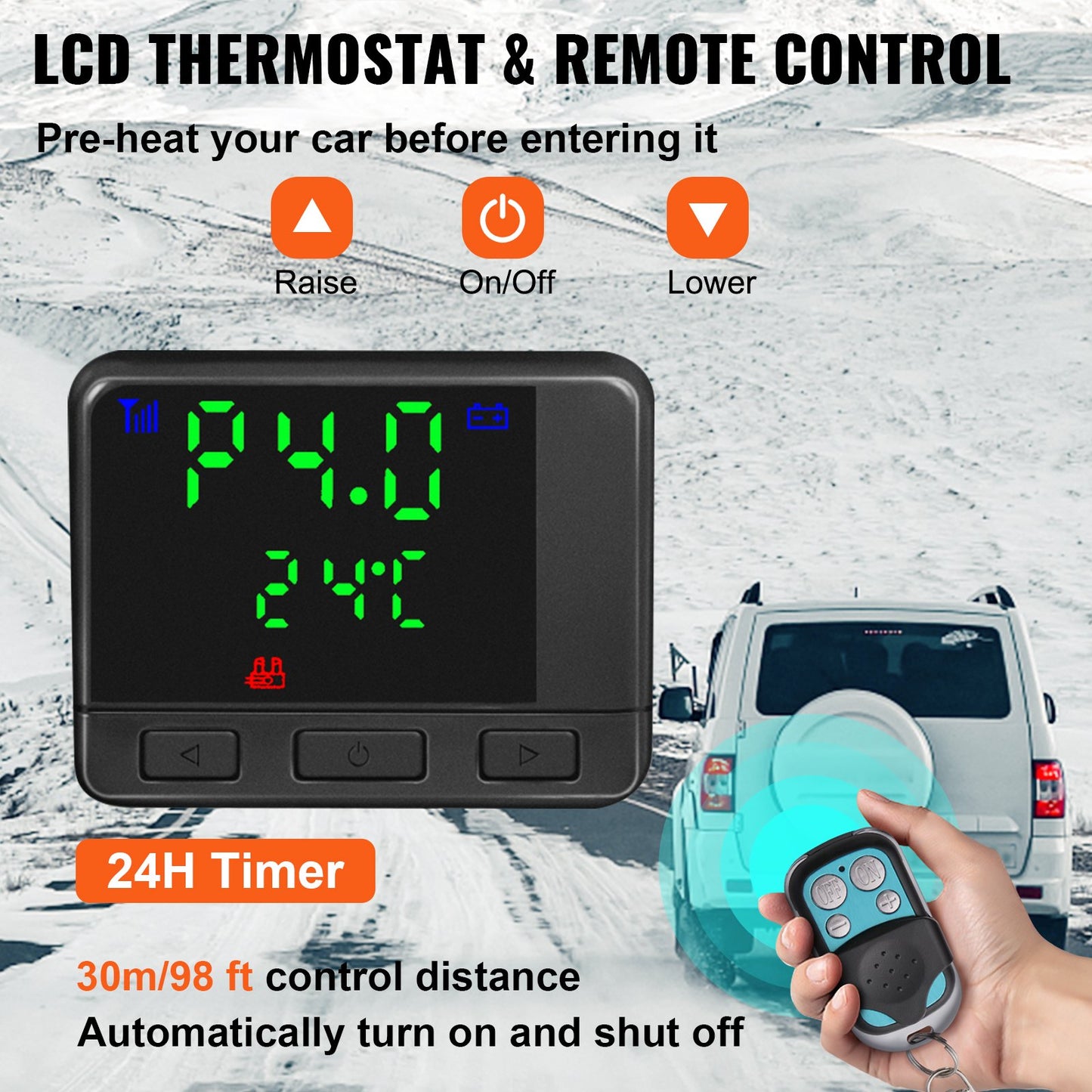 Diesel-ilmalämmitin 8 kW, 12 V kannettava