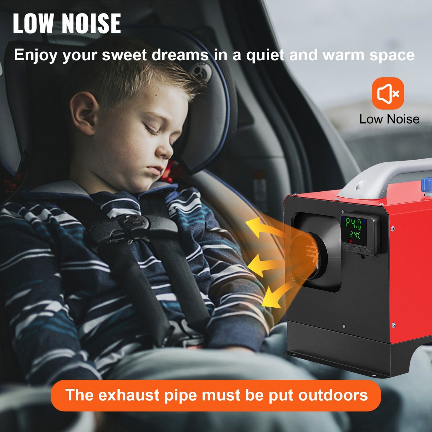 Diesel-ilmalämmitin 5 kW, 12 V kannettava