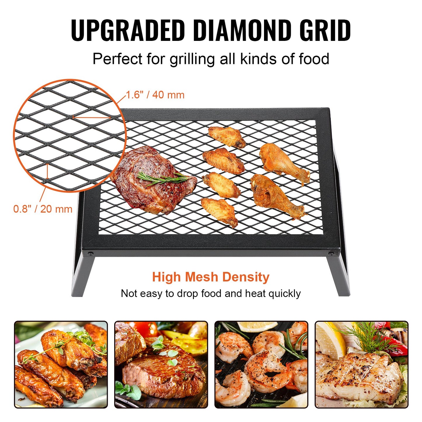 Hopfällbart grillgaller