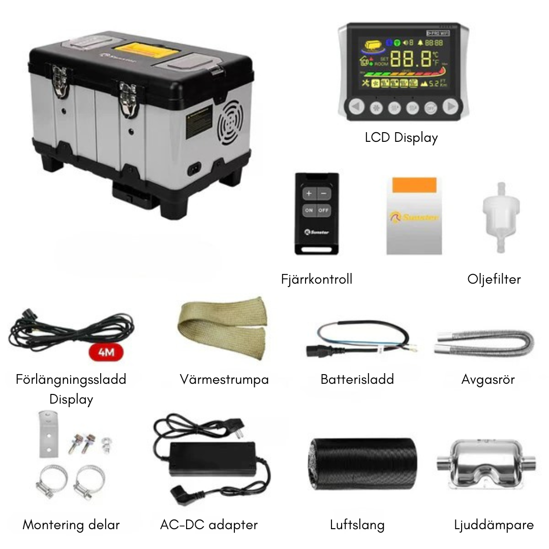 Dieselvärmare 8KW WiFi Fjärrstyrning PRO KAMPANJ