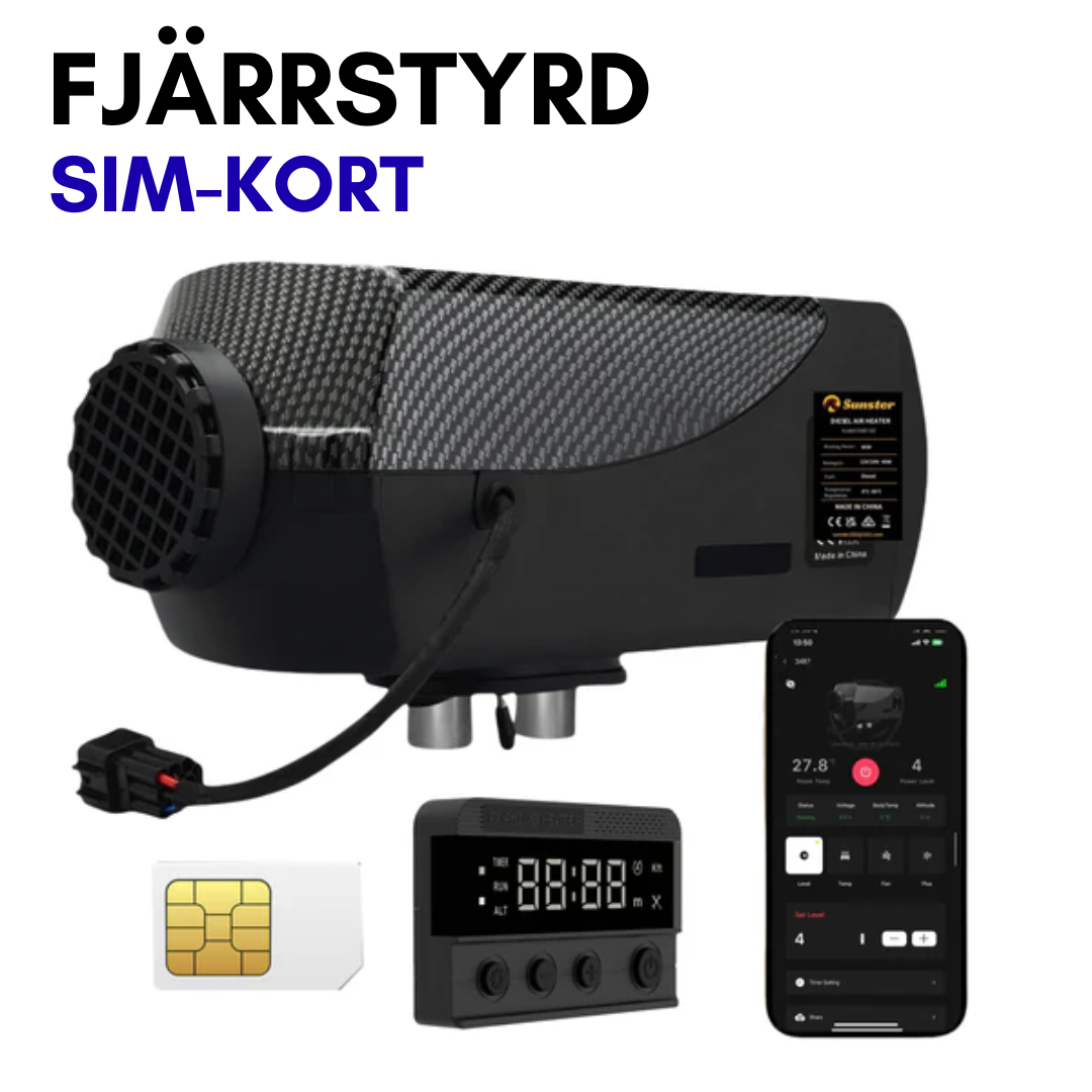 Dieselvärmare 8kW SIM-Kort fjärrstyrning KAMPANJ