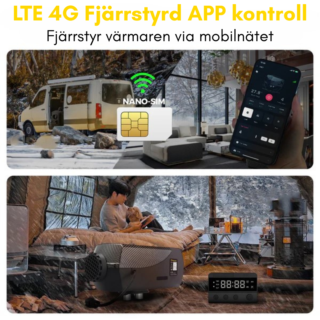 Dieselvärmare 8kW SIM-Kort fjärrstyrning KAMPANJ