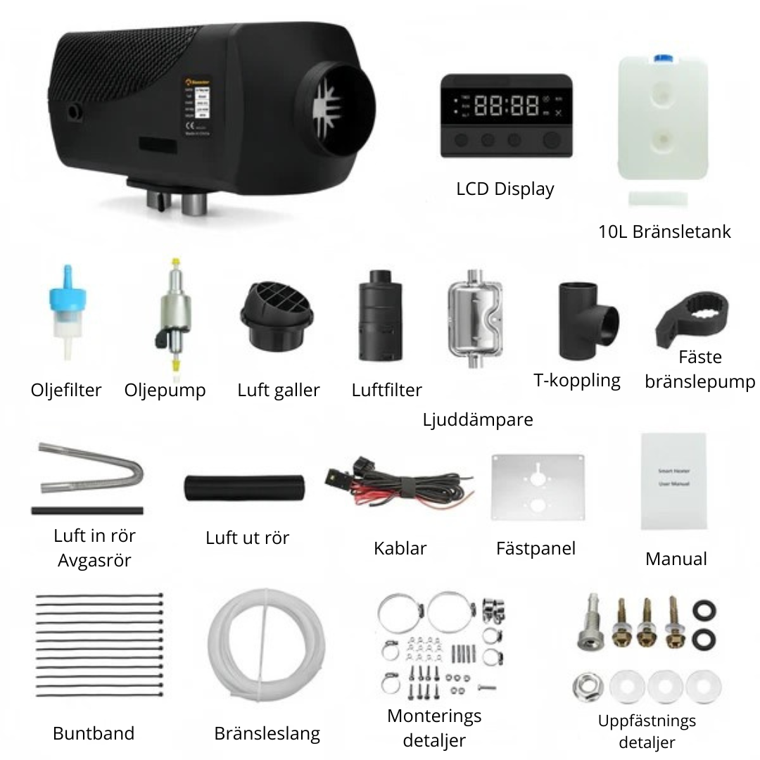 Dieselvärmare 8kW SIM-Kort fjärrstyrning KAMPANJ