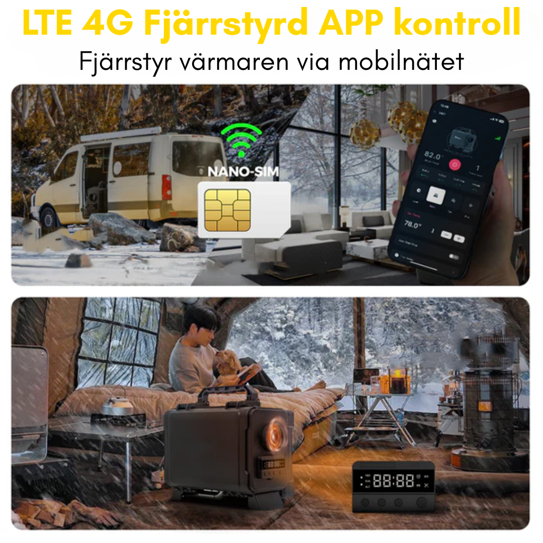 Dieselvarmer 8kW SIM-kort fjernkontroll KAMPANJE