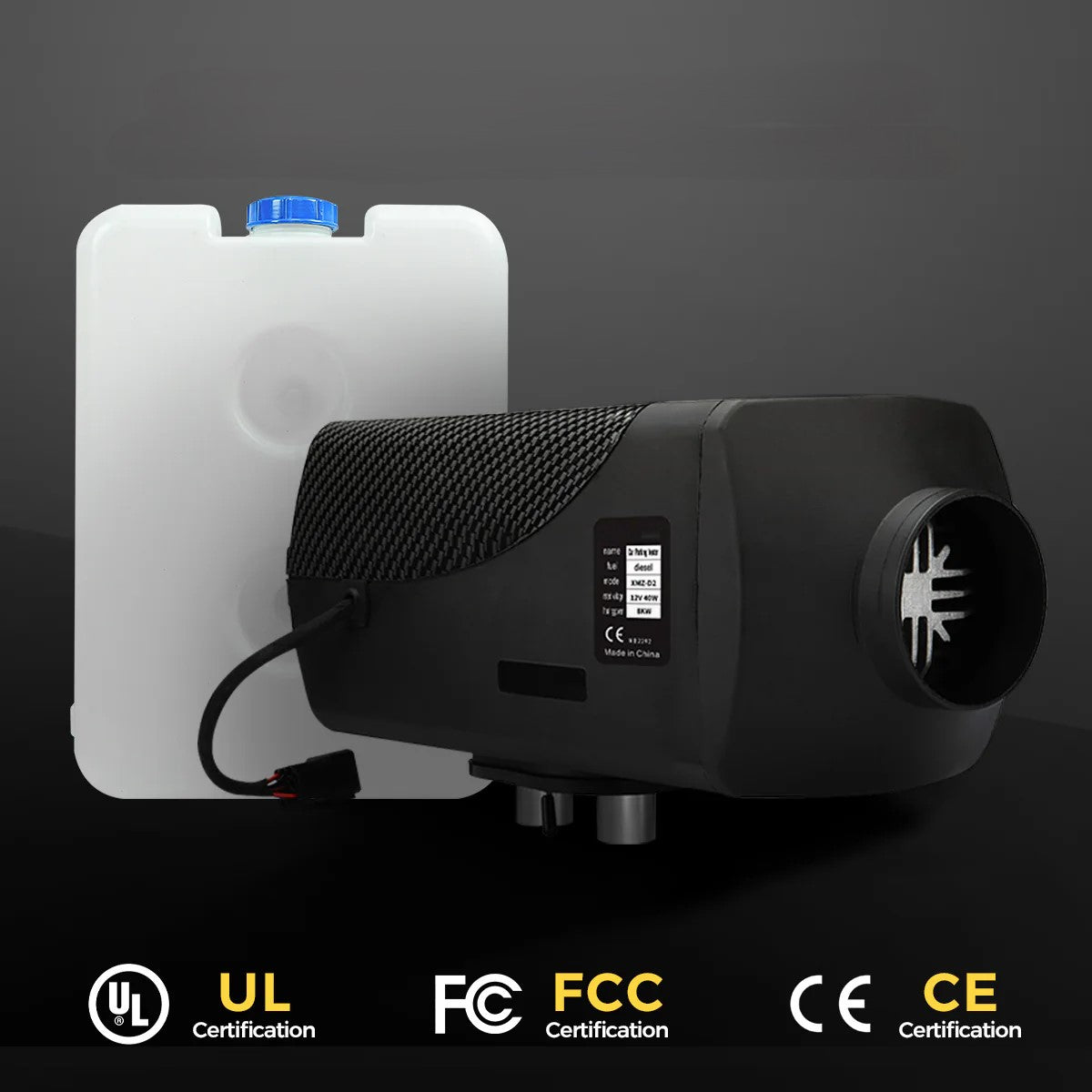 Dieselluftvarmer 8KW, PAKKE - BLUETOOTH