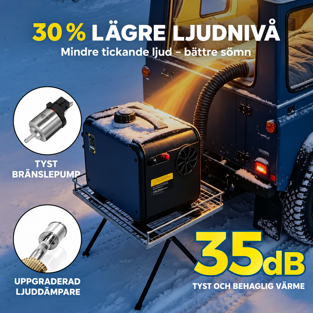Dieselvärmare 8 KW - WiFi, CO-larm