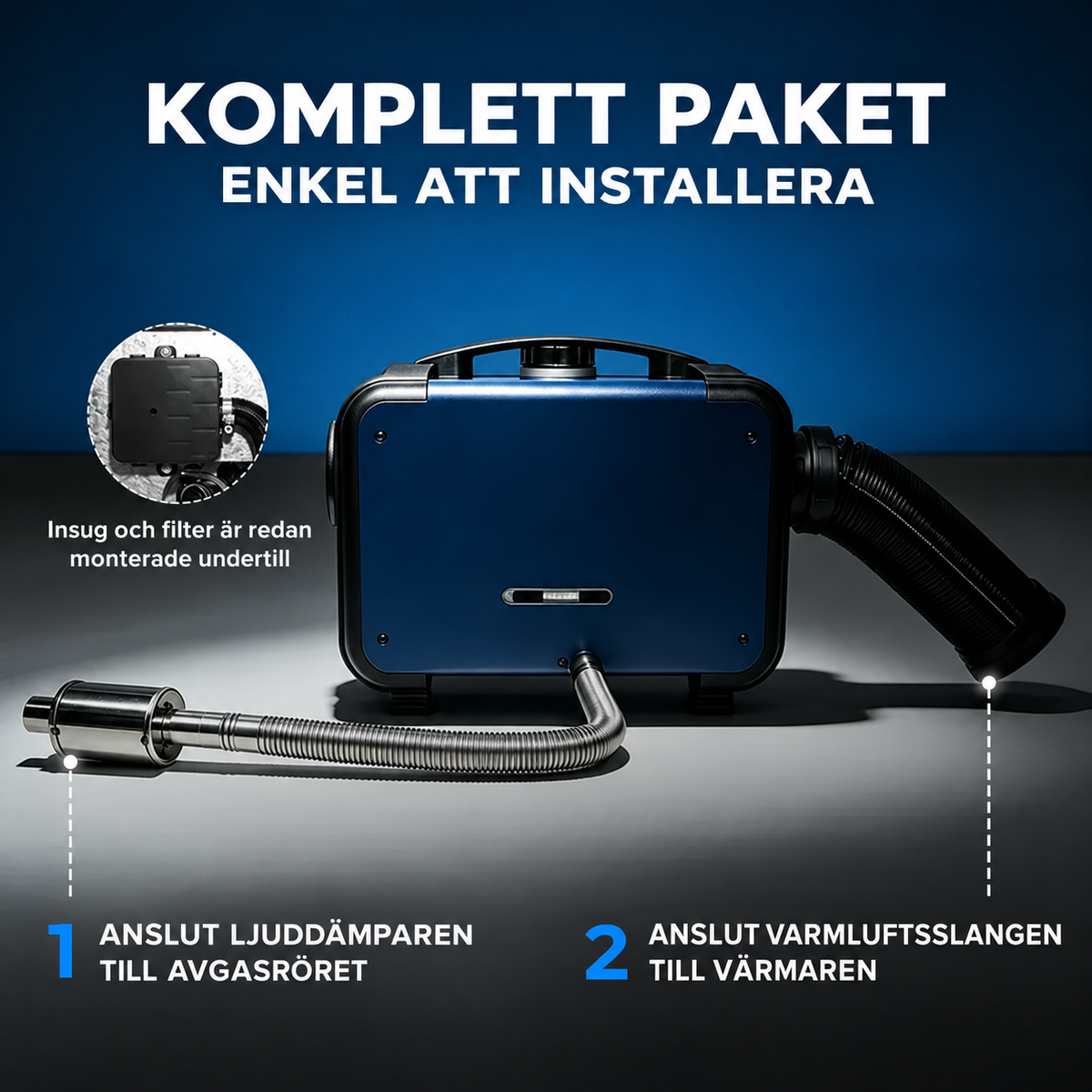 Dieselvärmare 8 KW - WiFi, CO-larm