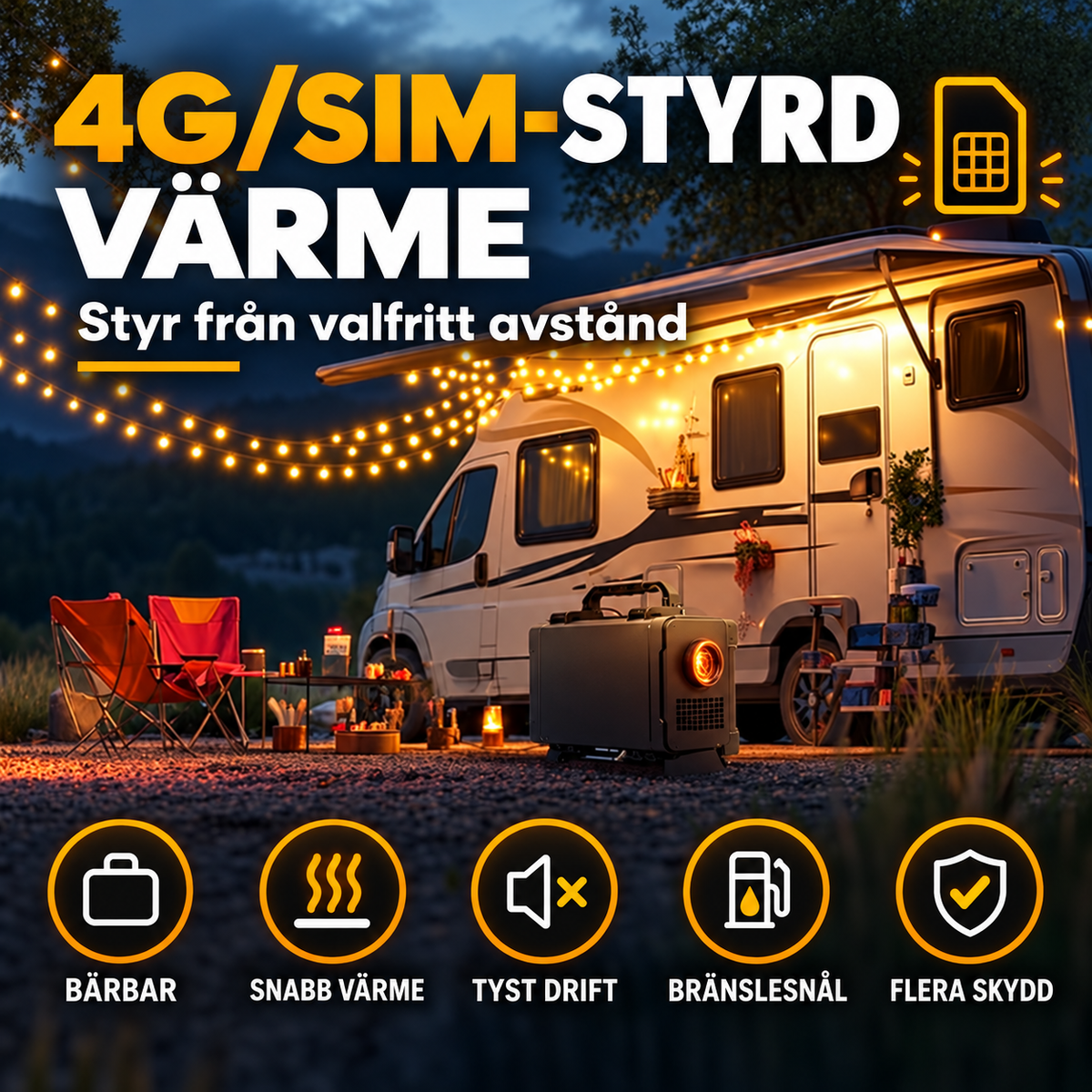 Dieselvärmare 8kW SIM-Kort fjärrstyrning UTFÖRSÄLJNING