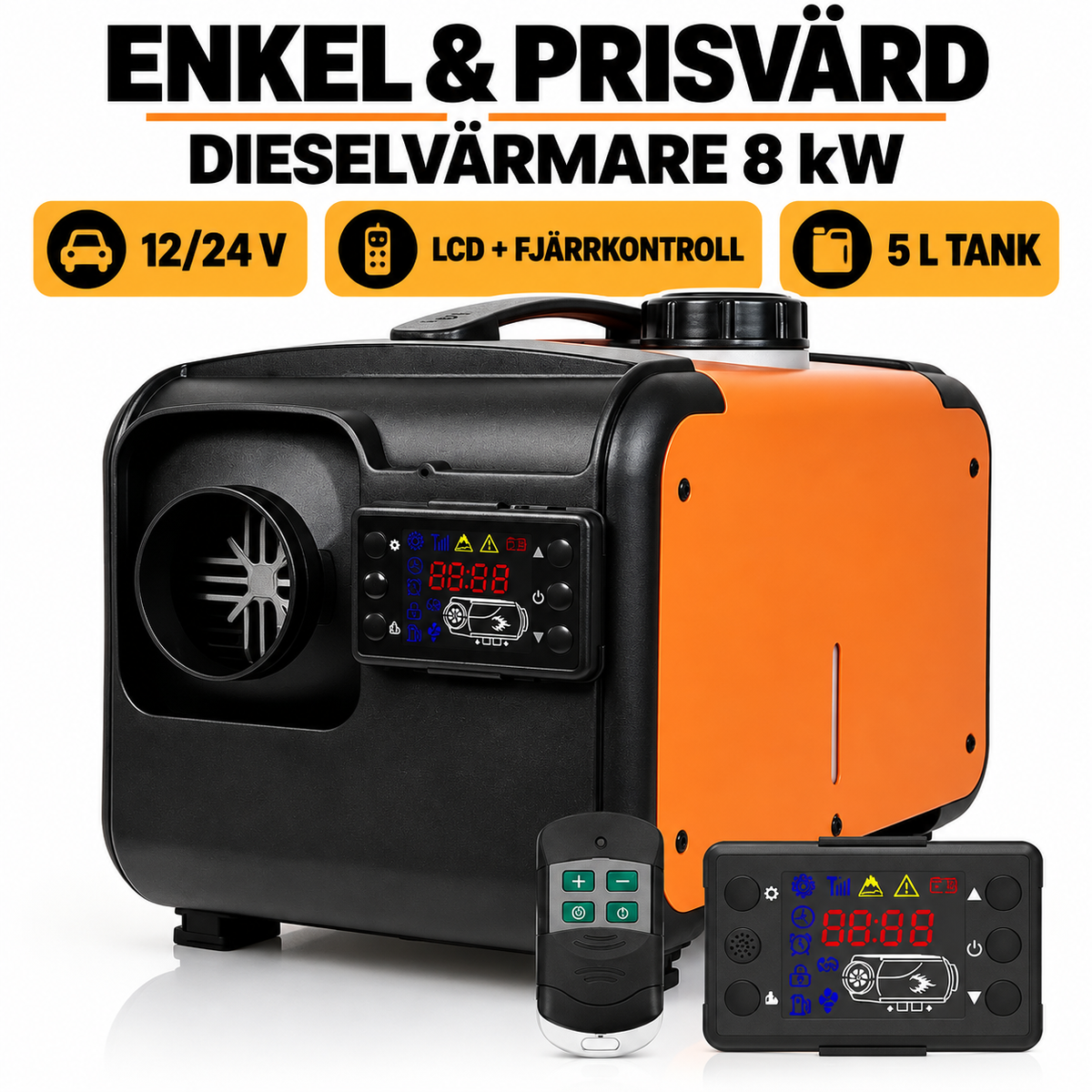Dieselvärmare 8 kW ALLT-I-ETT