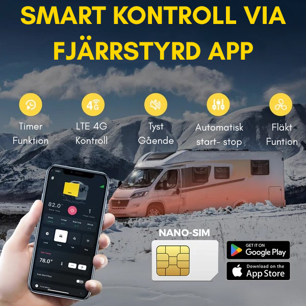 Dieselvarmer 8kW SIM-kort fjernkontroll KAMPANJE