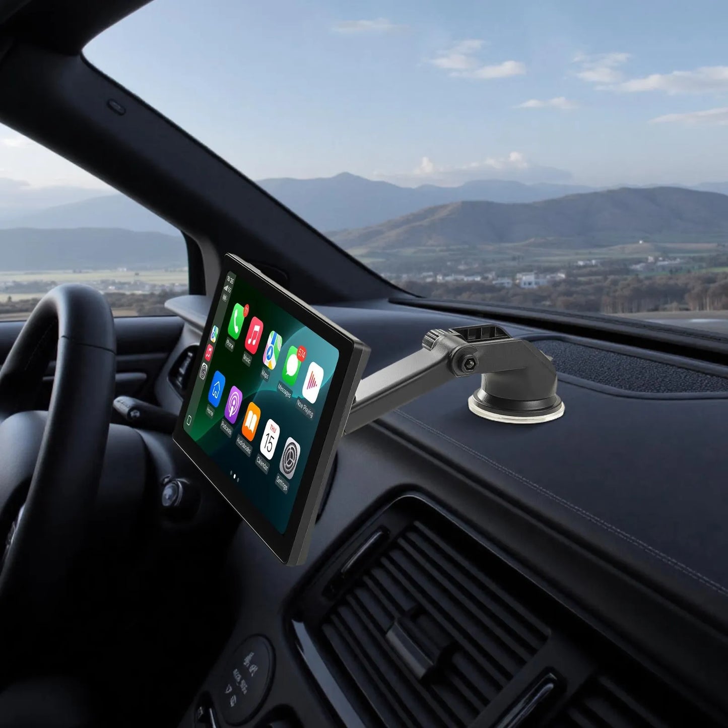 9" CarPlay‑skärm PAKET med 4K‑kamera, backkamera & minneskort