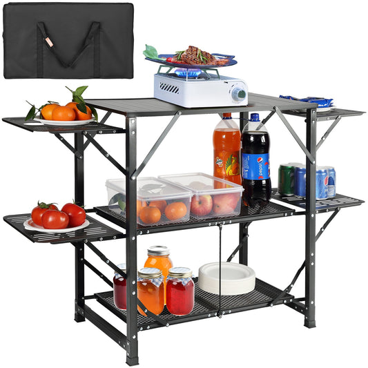 Hopfällbart campingbord 126 cm