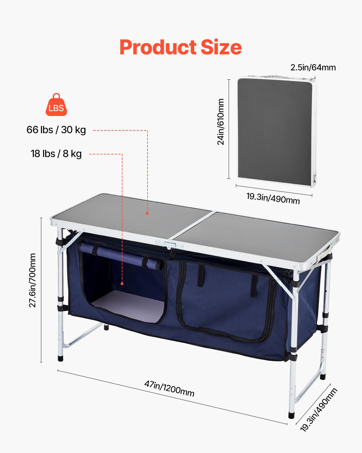 Hopfällbart campingköksbord – smart design för utomhusmatlagning