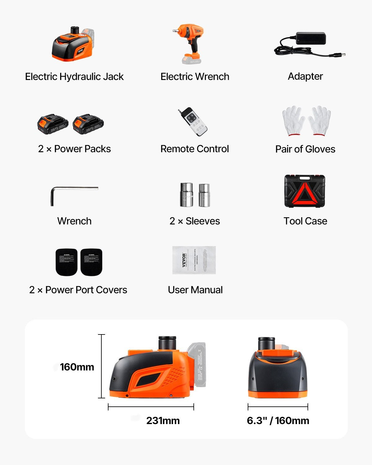 Elektrisk Domkraft & Mutterdragare, 2 Batterier