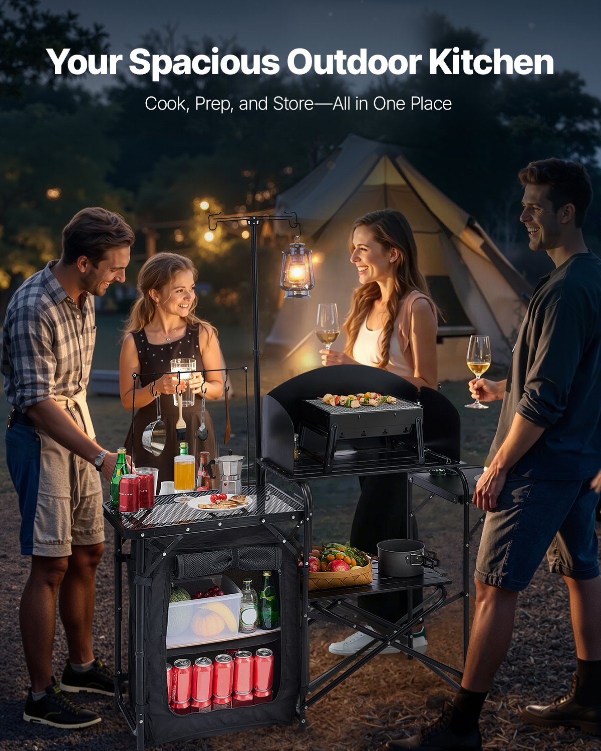Portabelt campingköksbord – stabilt, praktiskt