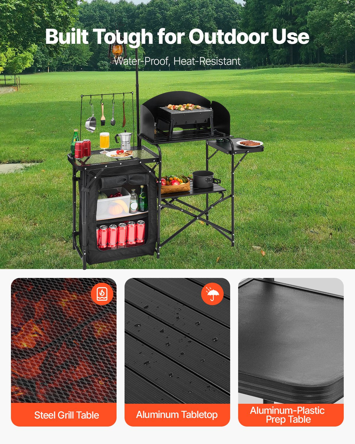 Portabelt campingköksbord – stabilt, praktiskt