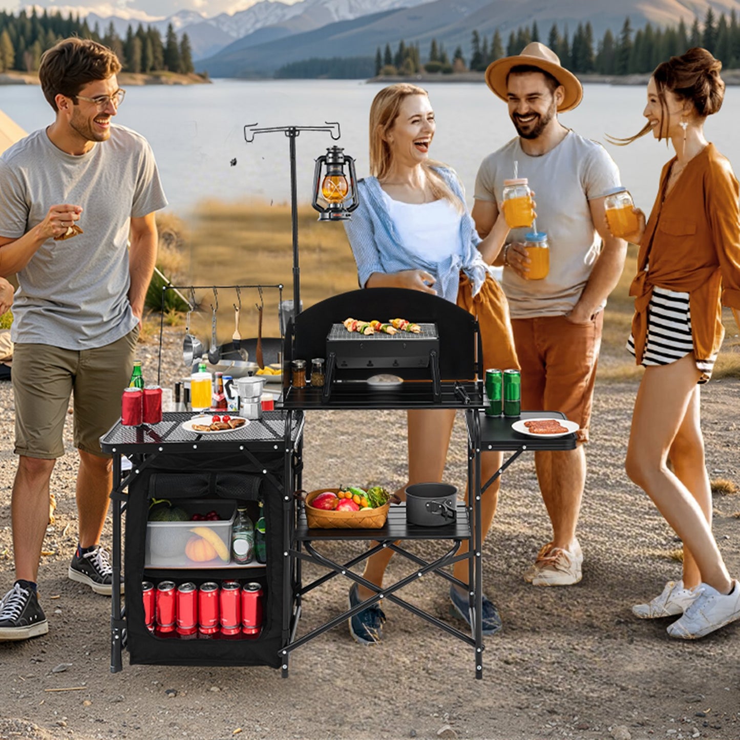 Portabelt campingköksbord – stabilt, praktiskt