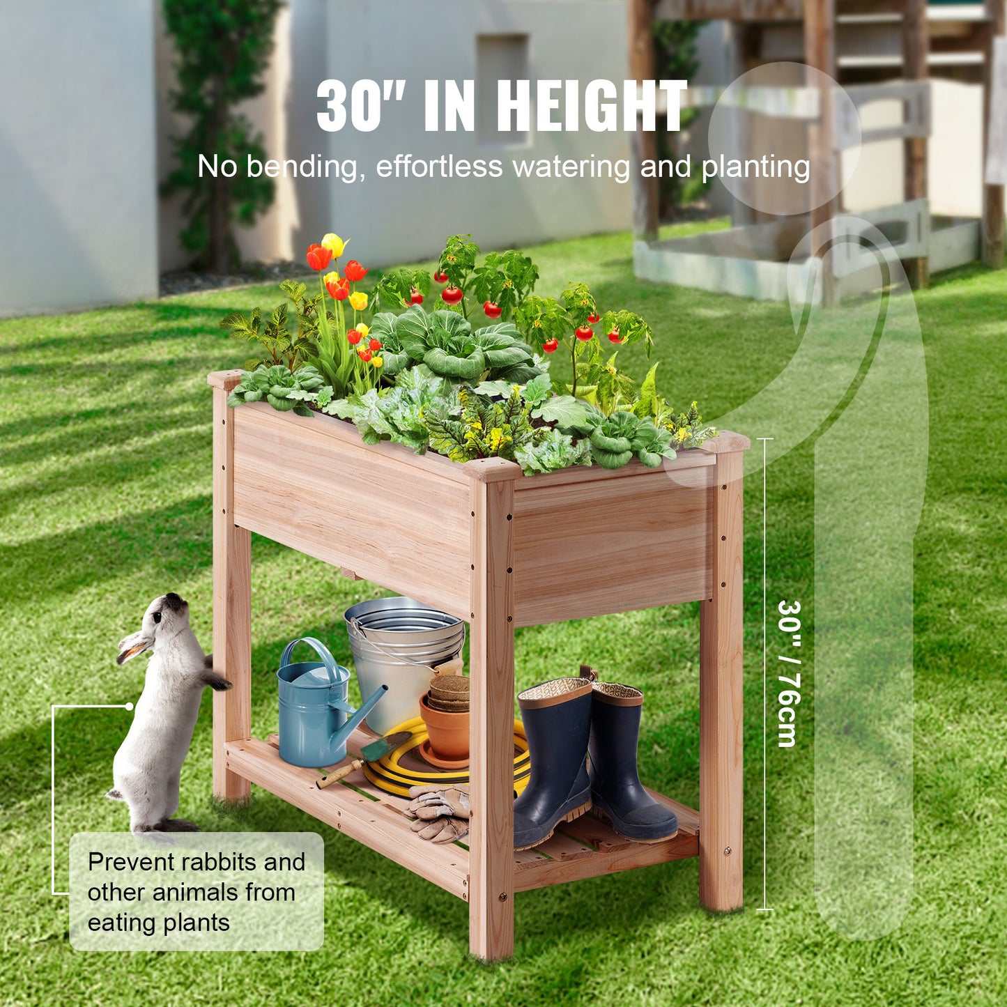 Upphöjd planteringslåda 86 cm