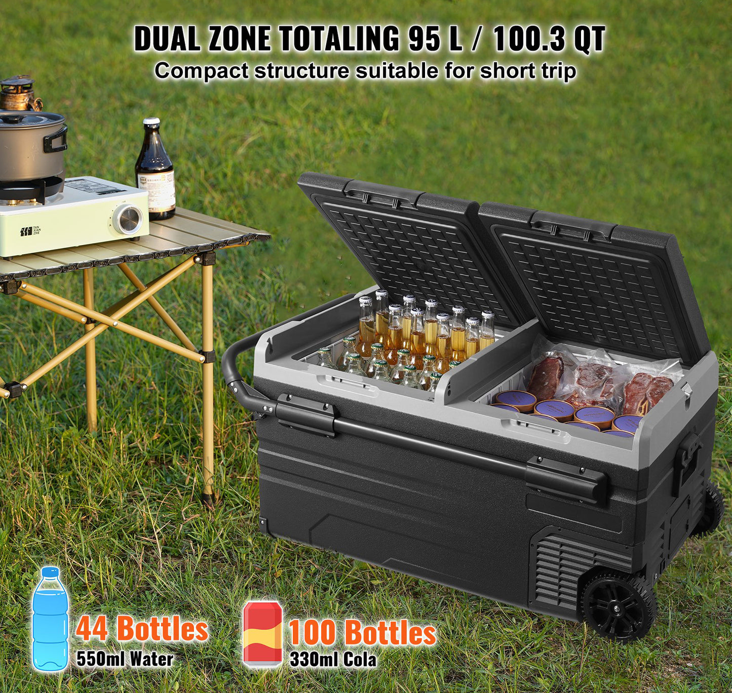 MEGA 95 Liter Kyl/Frys 2 Fack / 2 Temperaturer - Bluetooth App styrning