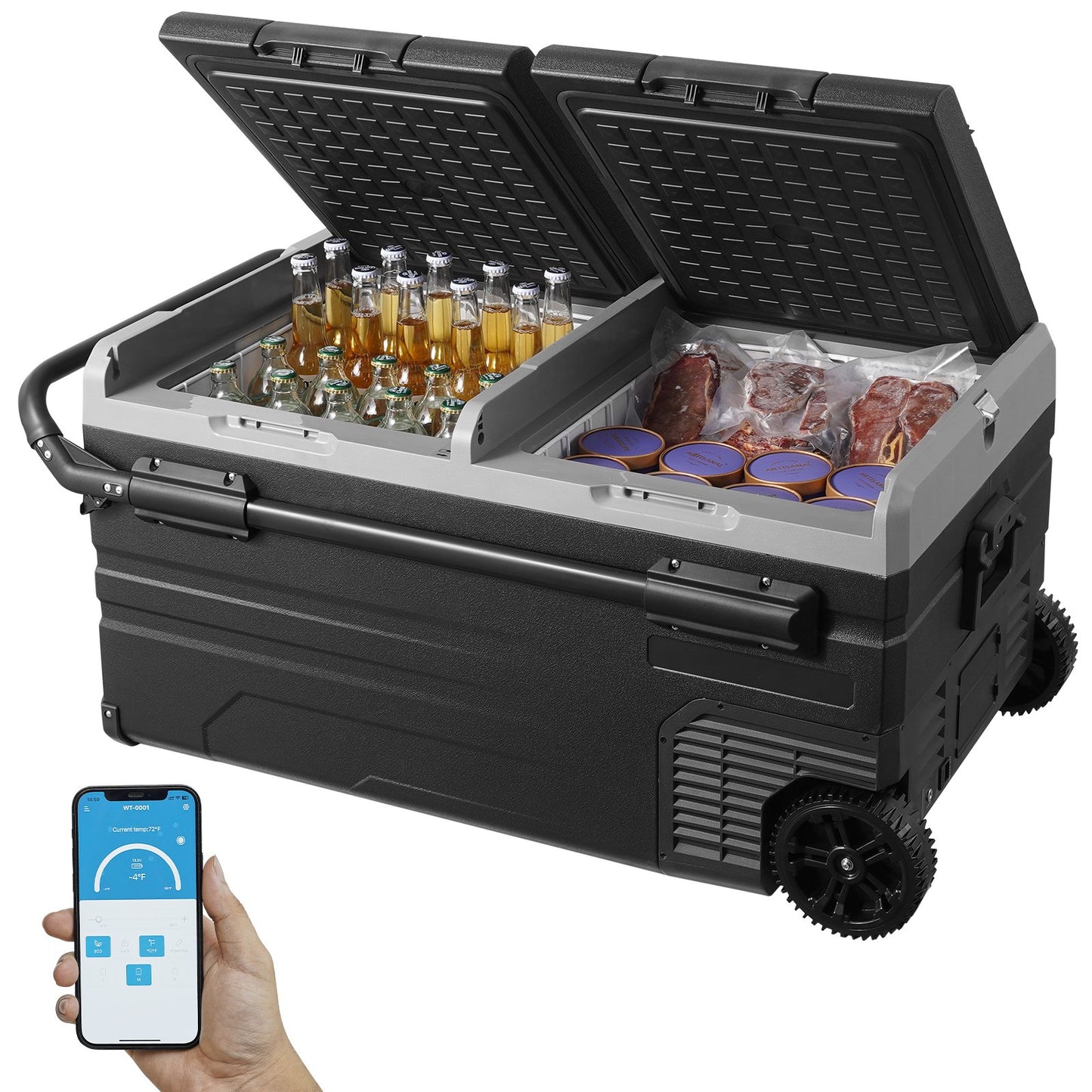 MEGA 95 Liter Kyl/Frys 2 Fack / 2 Temperaturer - Bluetooth App styrning